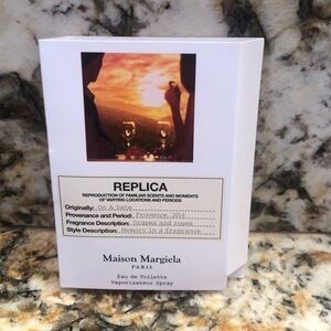 On A Date Maison Margiela Sample Vial Spray Card